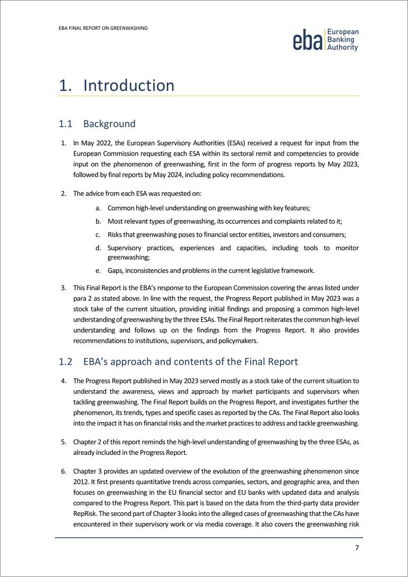 《2024年银行业漂绿行为监测和监管报告_英文版_》 - 第7页预览图