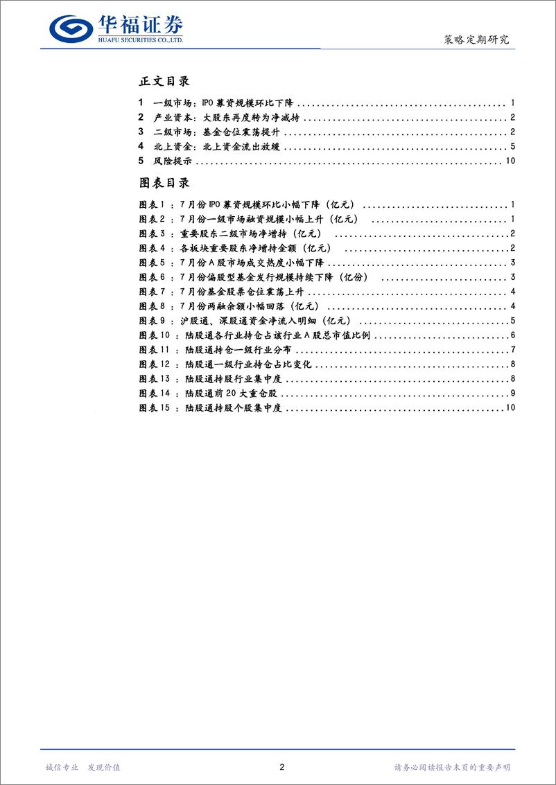 《股市流动性月报：基金仓位震荡提升，北上资金流出放缓-240808-华福证券-13页》 - 第2页预览图