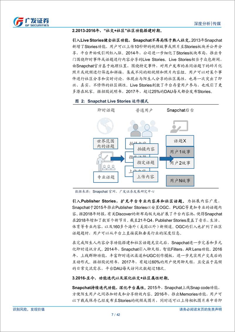 《传媒行业专题：Snapchat，从“工具”到“社区”，成功的“道”与“术-广发证券-20220508》 - 第8页预览图