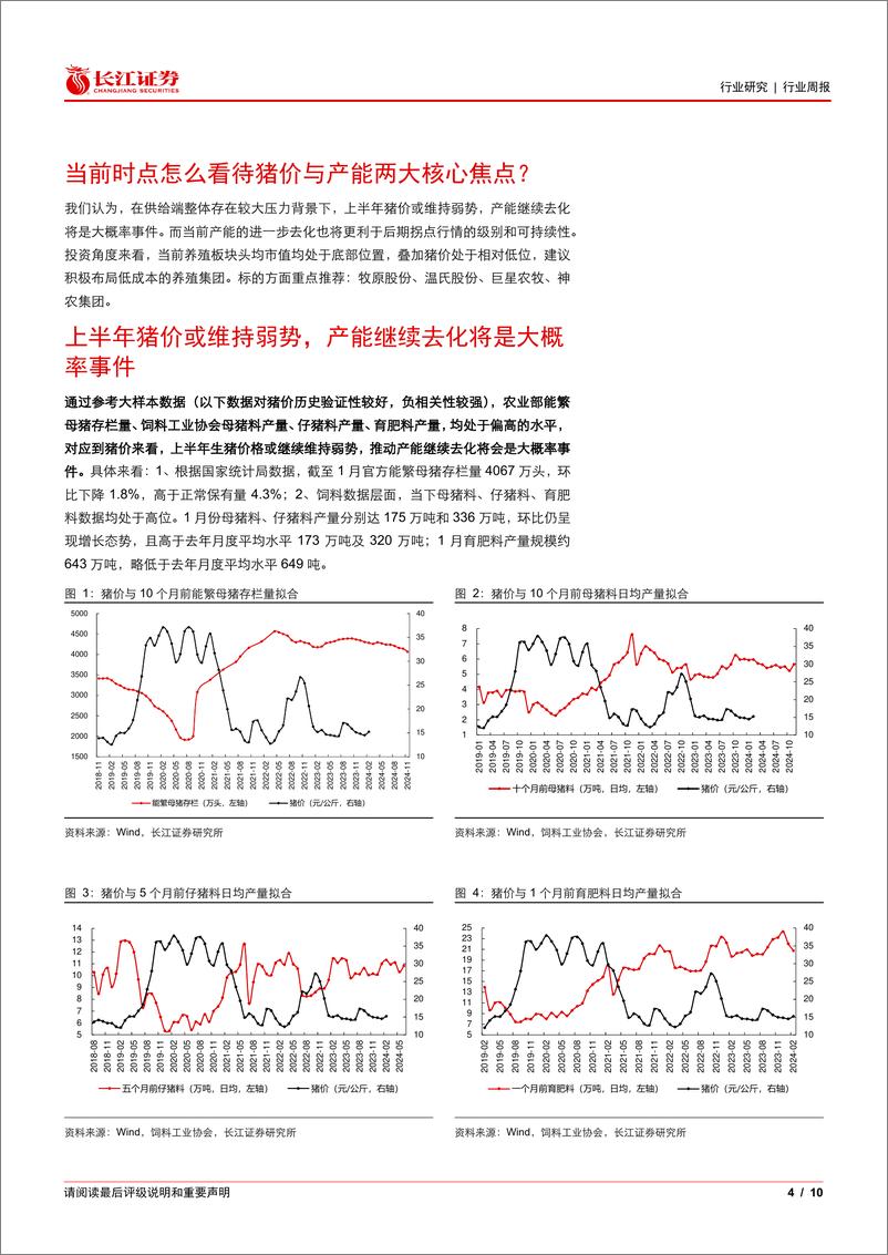 《生猪养殖行业专题报告119：当前时点怎么看待猪价与产能两大核心焦点？-240319-长江证券-10页》 - 第3页预览图