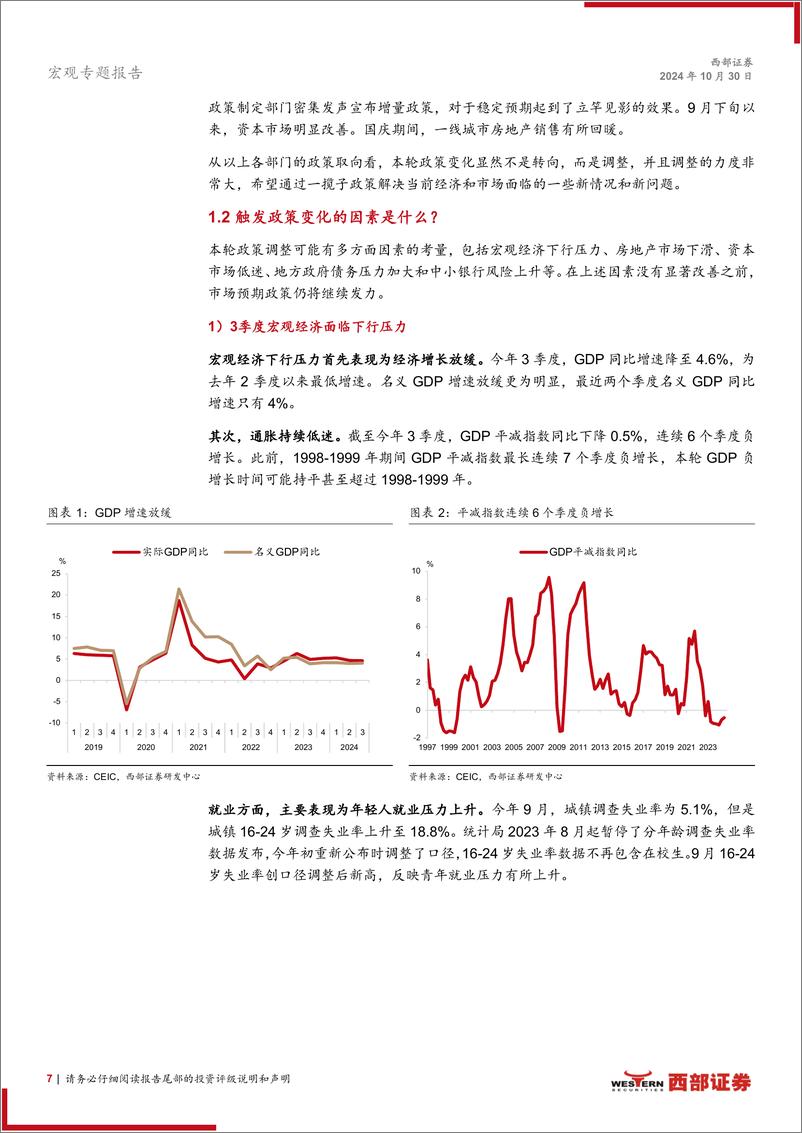 《本轮政策调整的几个核心问题：从政策驱动到经济驱动-241030-西部证券-18页》 - 第7页预览图