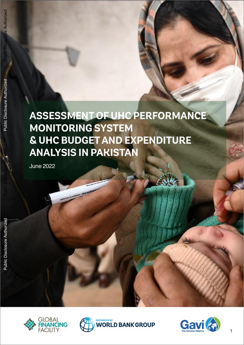 《世界银行-巴基斯坦UHC绩效监测系统评估及UHC预算支出分析（英）-114页》 - 第1页预览图
