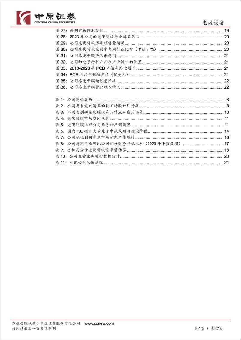 《福斯特(603806)公司深度分析：全球光伏胶膜龙头，有望穿越周期持续成长-240829-中原证券-27页》 - 第4页预览图