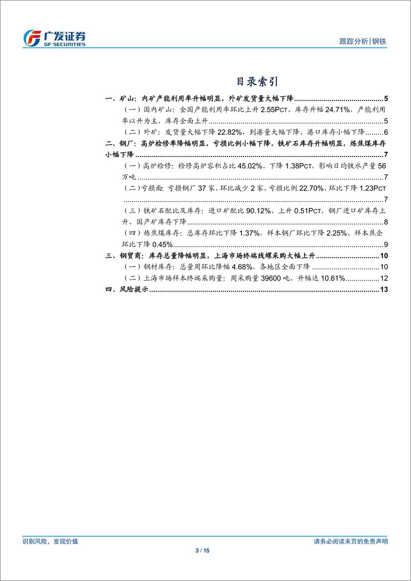 《钢铁行业矿山、钢厂、钢贸商动态跟踪：高炉检修率降幅明显，钢厂亏损比例小幅下降-20190331-广发证券-15页》 - 第4页预览图