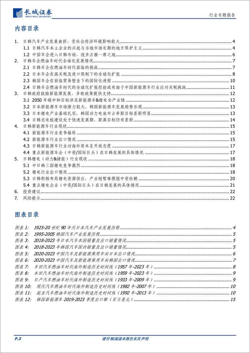 《电力设备及新能源行业专题报告：日韩新能源车%26锂电市场易守难攻，本土品牌国民情怀度较高，我国相关企业或可借鉴其出海经验-240730-长城证券-24页》 - 第3页预览图