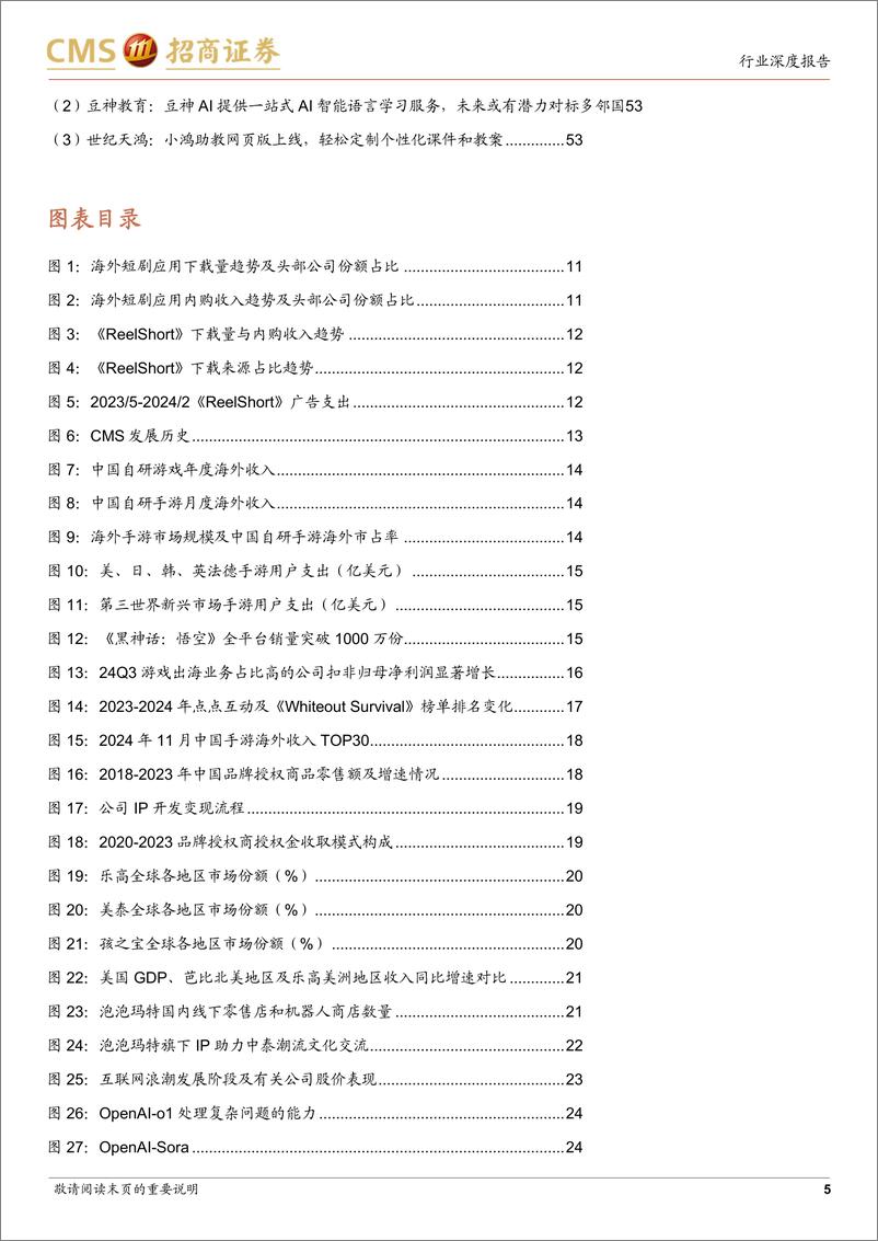 《传媒与互联网行业2025年年度投资策略：左手文化出海，右手AI%2b，成就传媒2025牛市-241227-招商证券-55页》 - 第5页预览图