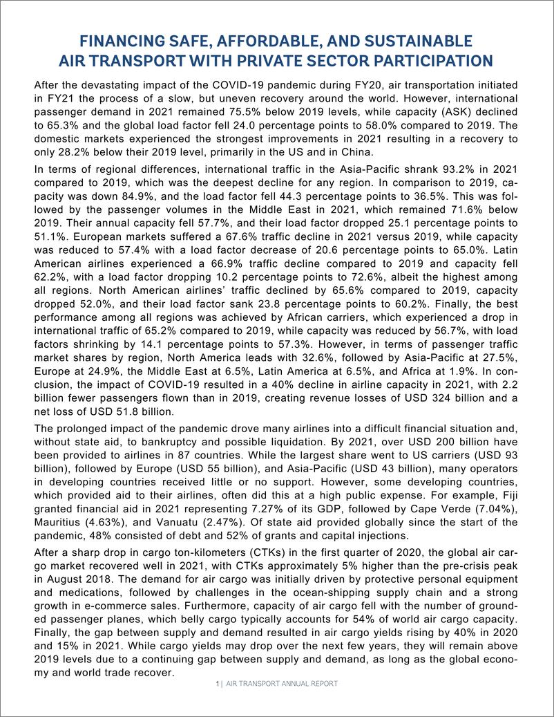 《世界银行+航空运输2021年度报告-96页》 - 第7页预览图