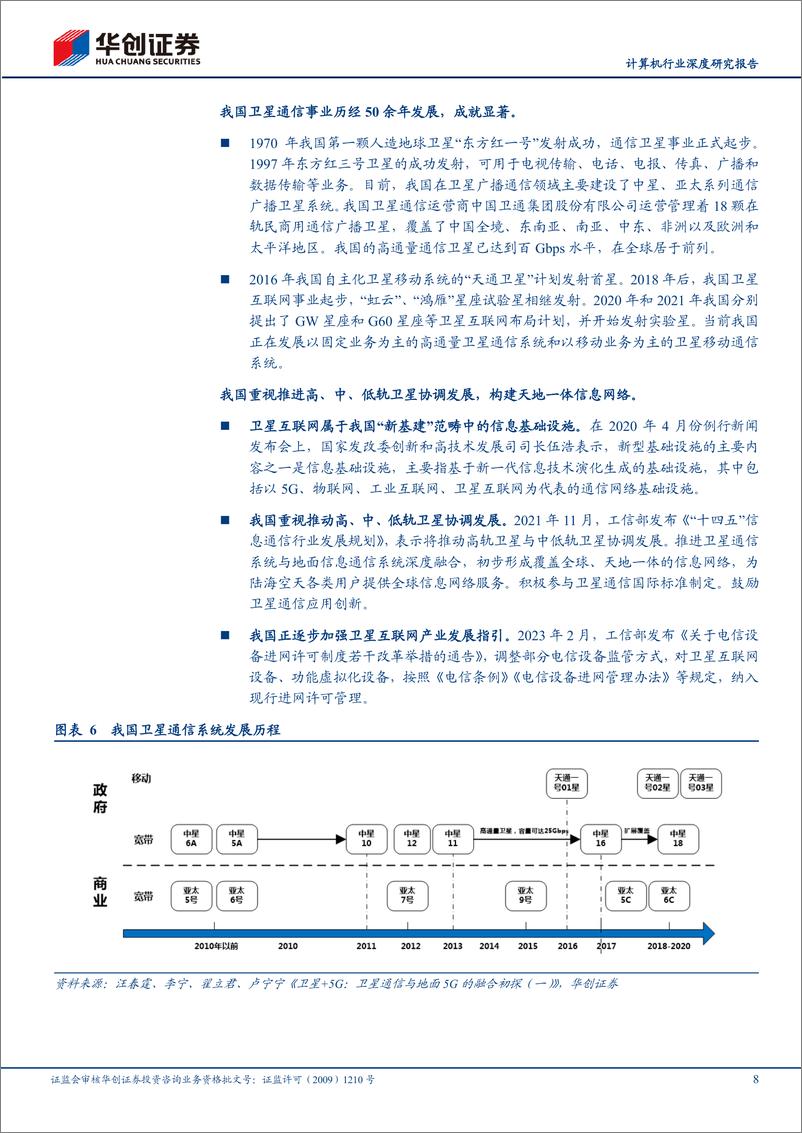 《计算机行业深度研究报告：卫星互联网建设加速，天地一体化通信可期-240920-华创证券-46页》 - 第8页预览图