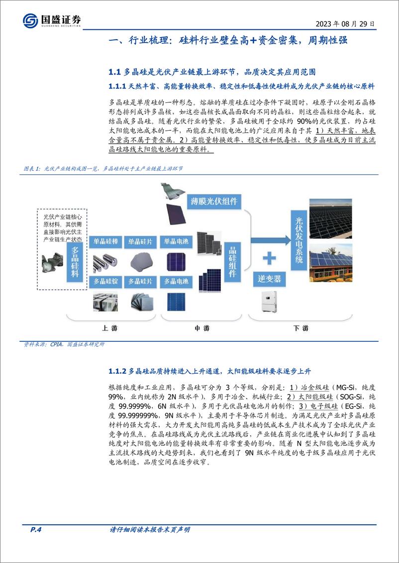 《多晶硅料行业：硅料行业迎来品质竞争时代，高品质硅料存在结构性短缺-20230829-国盛证券-23页》 - 第5页预览图