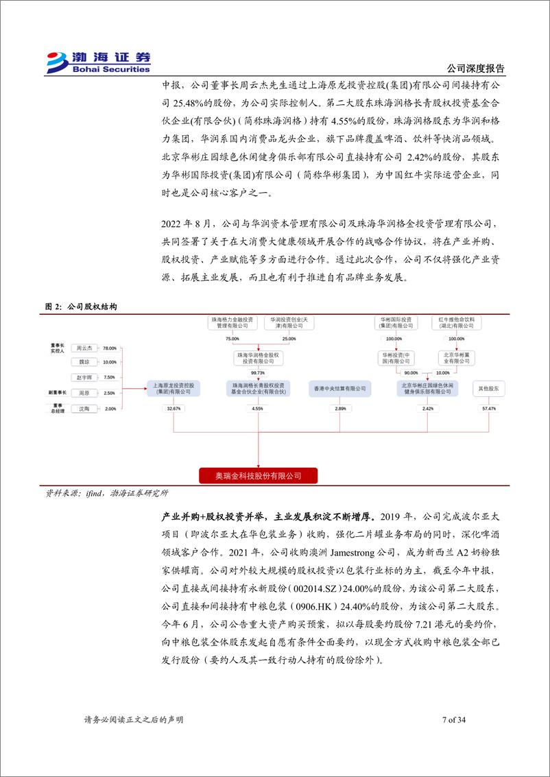 《奥瑞金(002701)公司深度报告：金属包装龙头地位稳固，“包装%2b”战略启新程-240906-渤海证券-34页》 - 第7页预览图