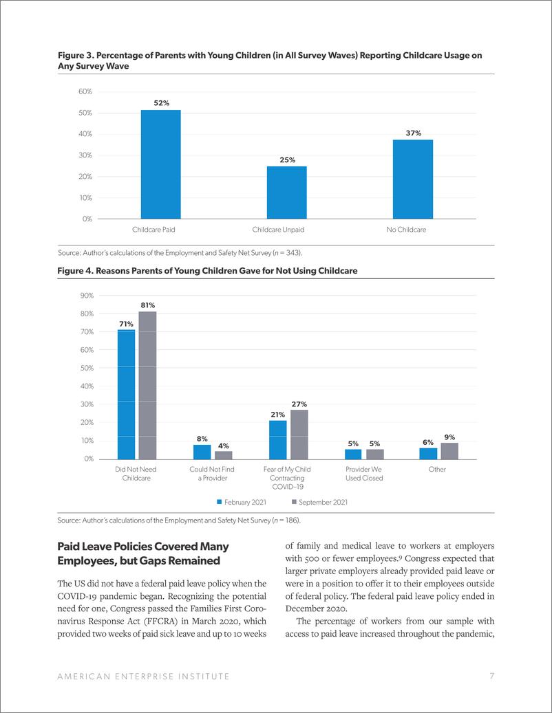 《美国企业研究所-大流行期间的安全网：儿童保育、带薪休假和收入支持计划（英）-2022.6-18页》 - 第8页预览图