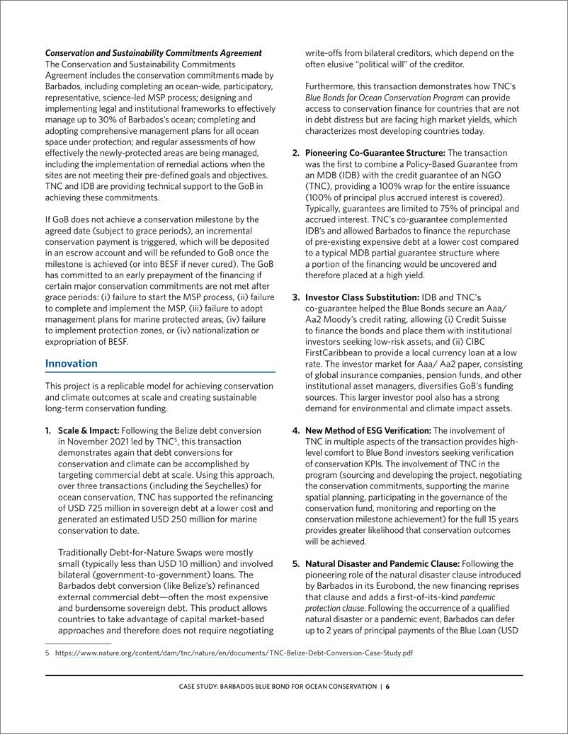 《巴巴多斯债转自然案例分析（英文版）大自然保护协会》 - 第7页预览图