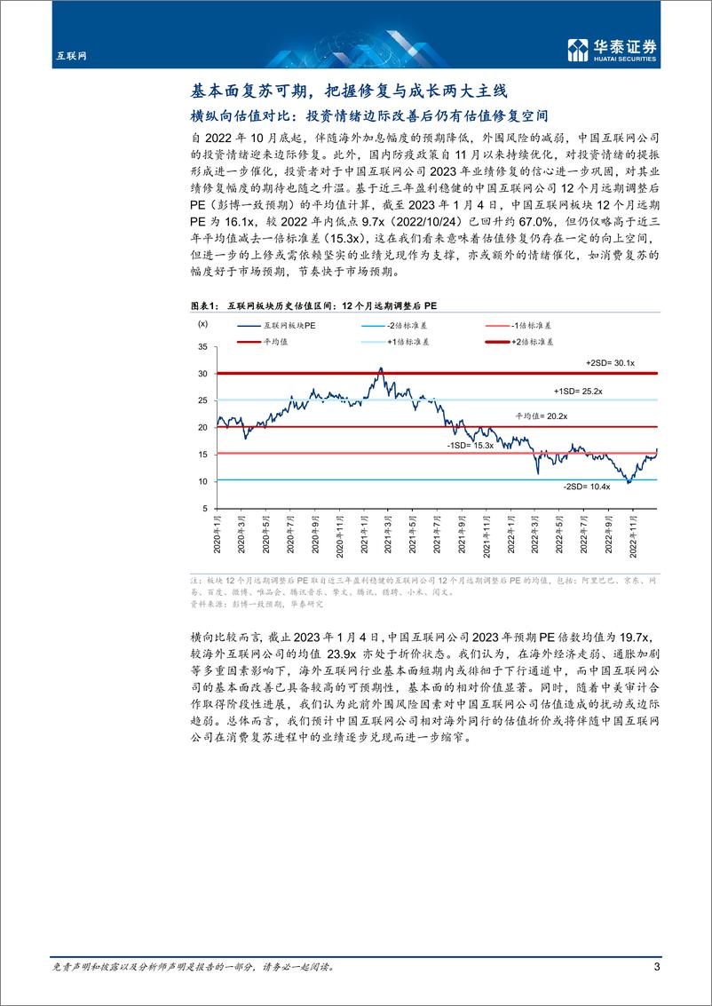 《互联网行业年度策略：成长和复苏并进，估值与业绩双升-20230105-华泰证券-38页》 - 第4页预览图