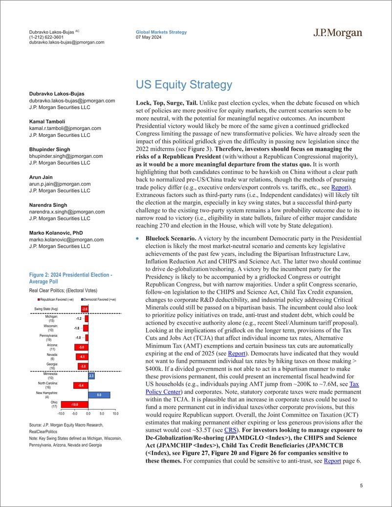 《JPMorgan-Global Thematic Strategy Key Upcoming Elections, Equity Impl...-108088602》 - 第5页预览图