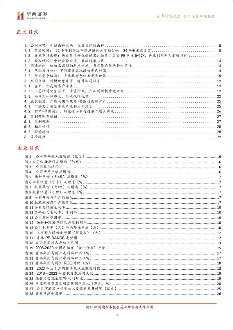 《鲁泰A(000726)复苏进行时，功能性面料打造第二增长曲线-240603-华西证券-32页》 - 第3页预览图