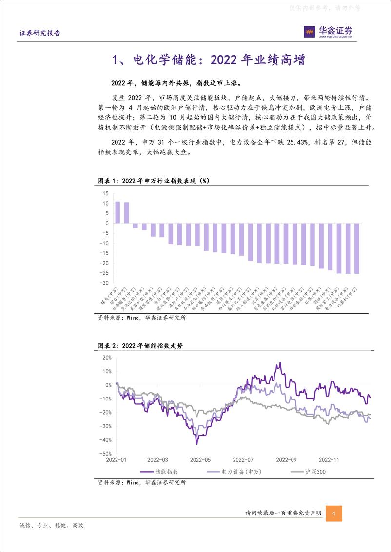 《华鑫证券-电力设备行业深度报告-储能板块2022年报业绩综述：产业峥嵘初露，业绩高增兑现-230505》 - 第4页预览图