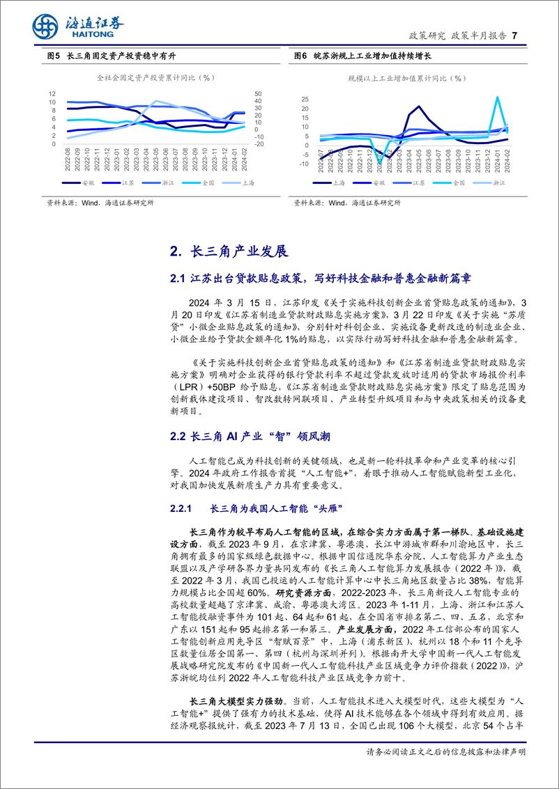 《长三角经济新观察(三月下)：新质生产力春潮涌动，人工智能引领发展新篇章-240330-海通证券-17页》 - 第6页预览图