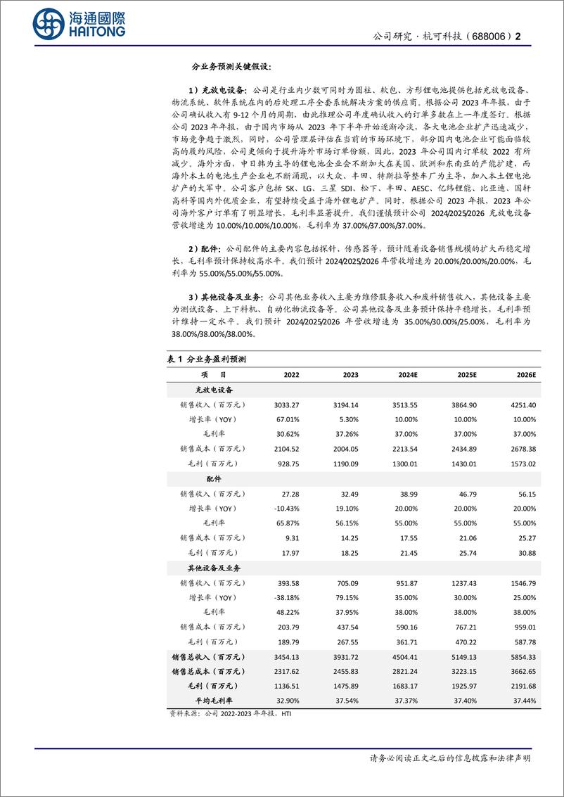 《杭可科技(688006)盈利水平维持高位，设备出海效果显著-240528-海通国际-13页》 - 第2页预览图