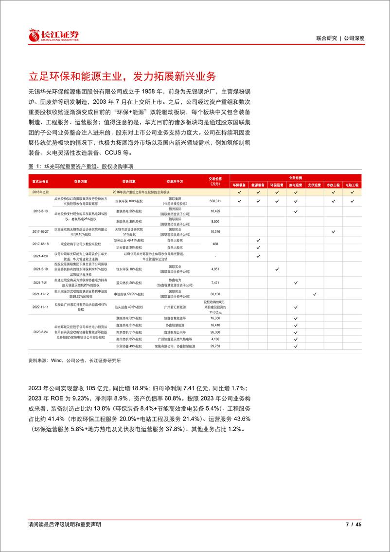 《华光环能(600475)深度：环保能源综合服务商，绿氢装备蓄势待发-240521-长江证券-45页》 - 第7页预览图