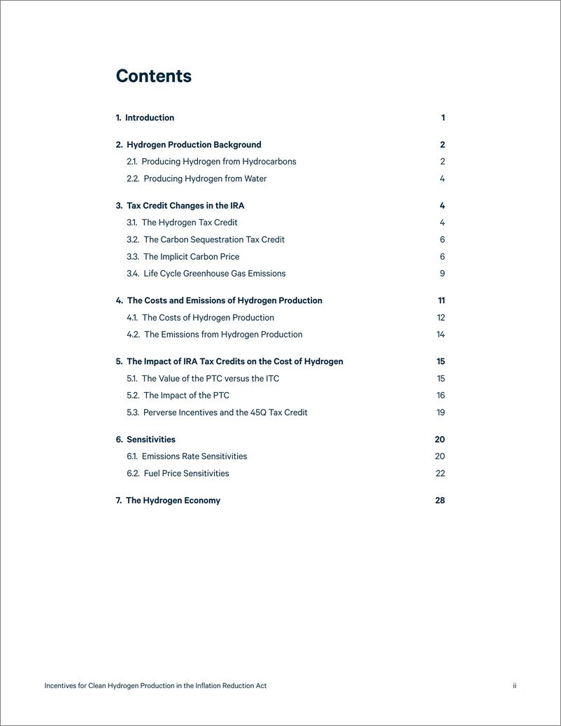 未来能源研究所-《降低通货膨胀法案》中清洁氢气生产的激励措施（英）-2022.11-33页 - 第4页预览图