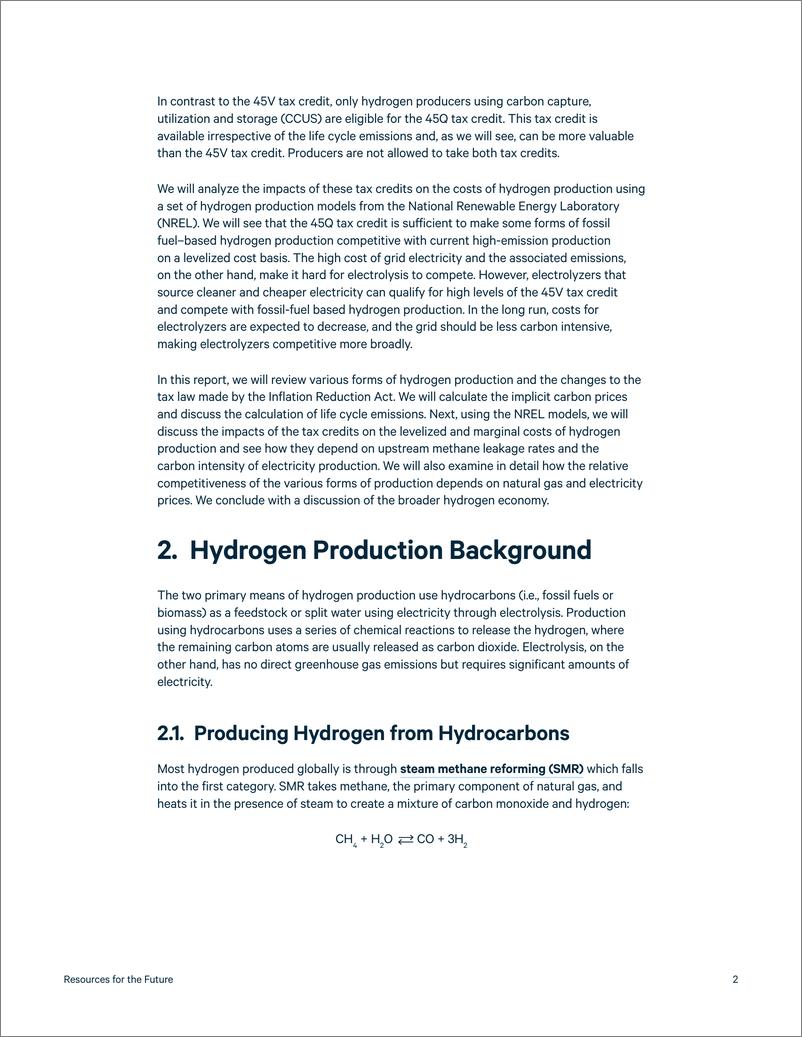 未来能源研究所-《降低通货膨胀法案》中清洁氢气生产的激励措施（英）-2022.11-33页 - 第6页预览图
