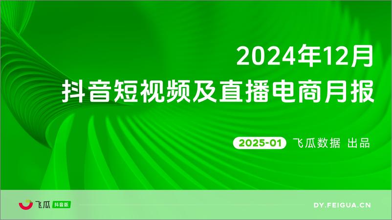 《飞瓜数据_2024年12月短视频及直播电商营销月报》 - 第1页预览图