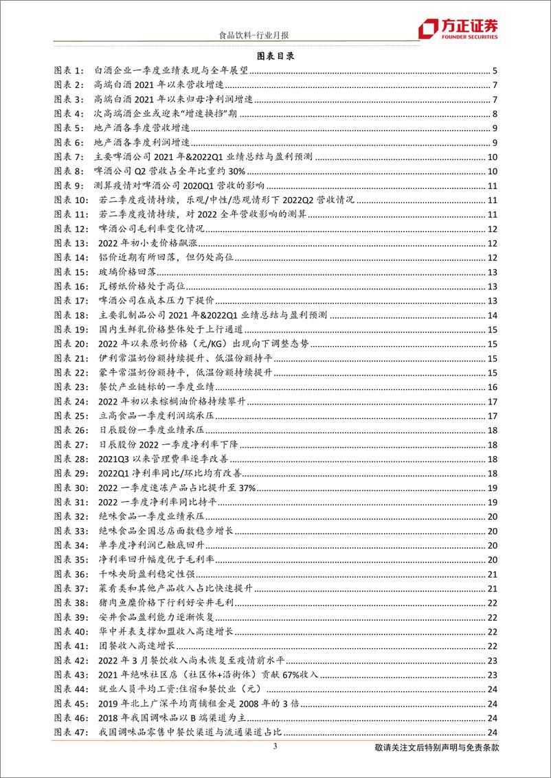 《食品饮料行业月报：至暗已过，一季报令人满意，从聚焦龙头到加速分化-20220506-方正证券-37页》 - 第4页预览图