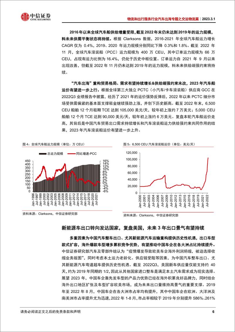 《物流和出行服务行业汽车出海专题之交运物流篇：乘势出海，韧性延续-20230301-中信证券-20页》 - 第7页预览图