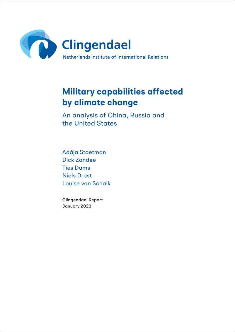 《荷兰国际关系研究所-受气候变化影响的军事能力-中国、俄罗斯和美国分析（英）-2023.1-64页》 - 第3页预览图