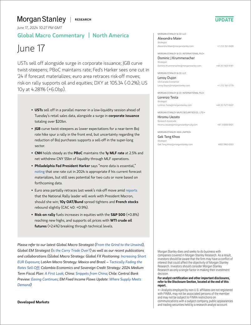 《Morgan Stanley Fixed-Global Macro Commentary June 17-108742554》 - 第1页预览图