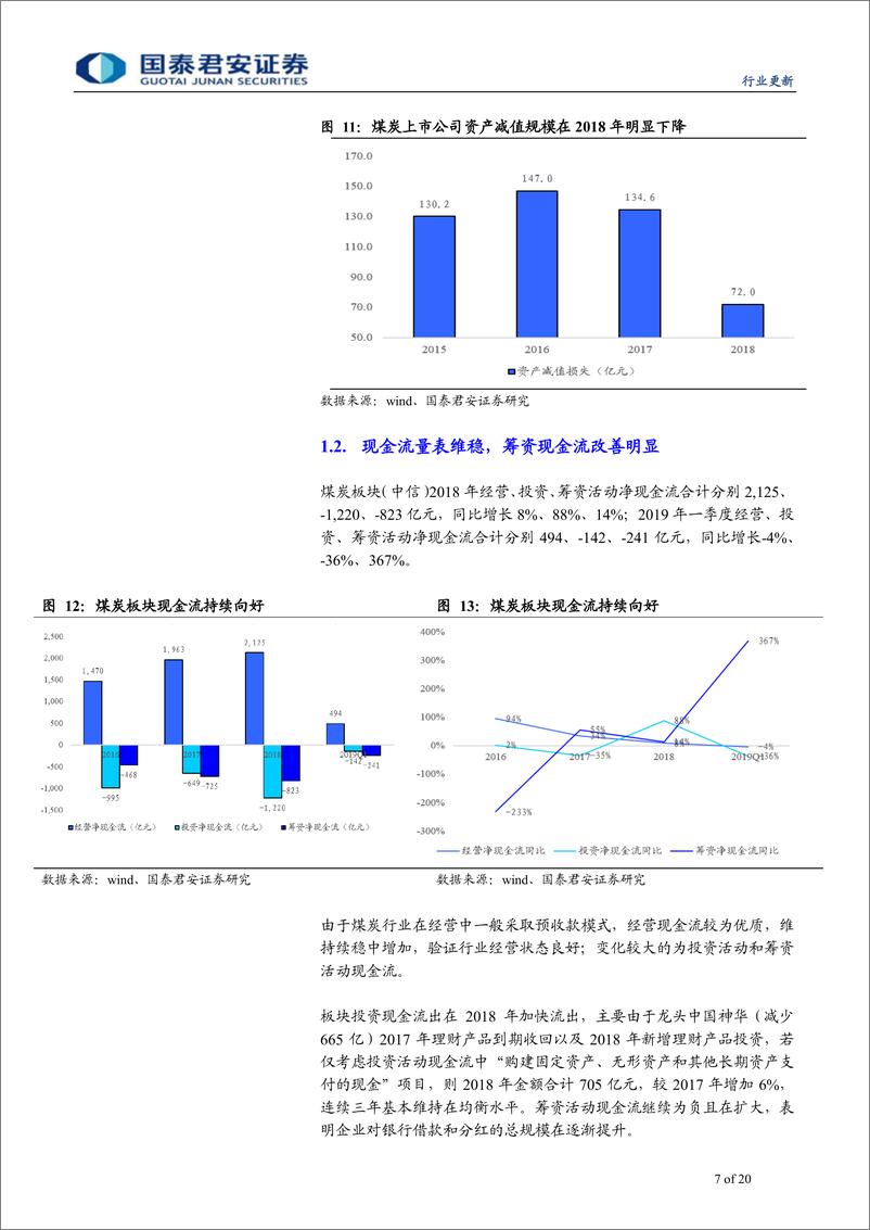 《煤炭行业板块2018＆2019Q1数据点评：三大表螺旋改善，二季度有望乐观-20190505-国泰君安-20页》 - 第8页预览图