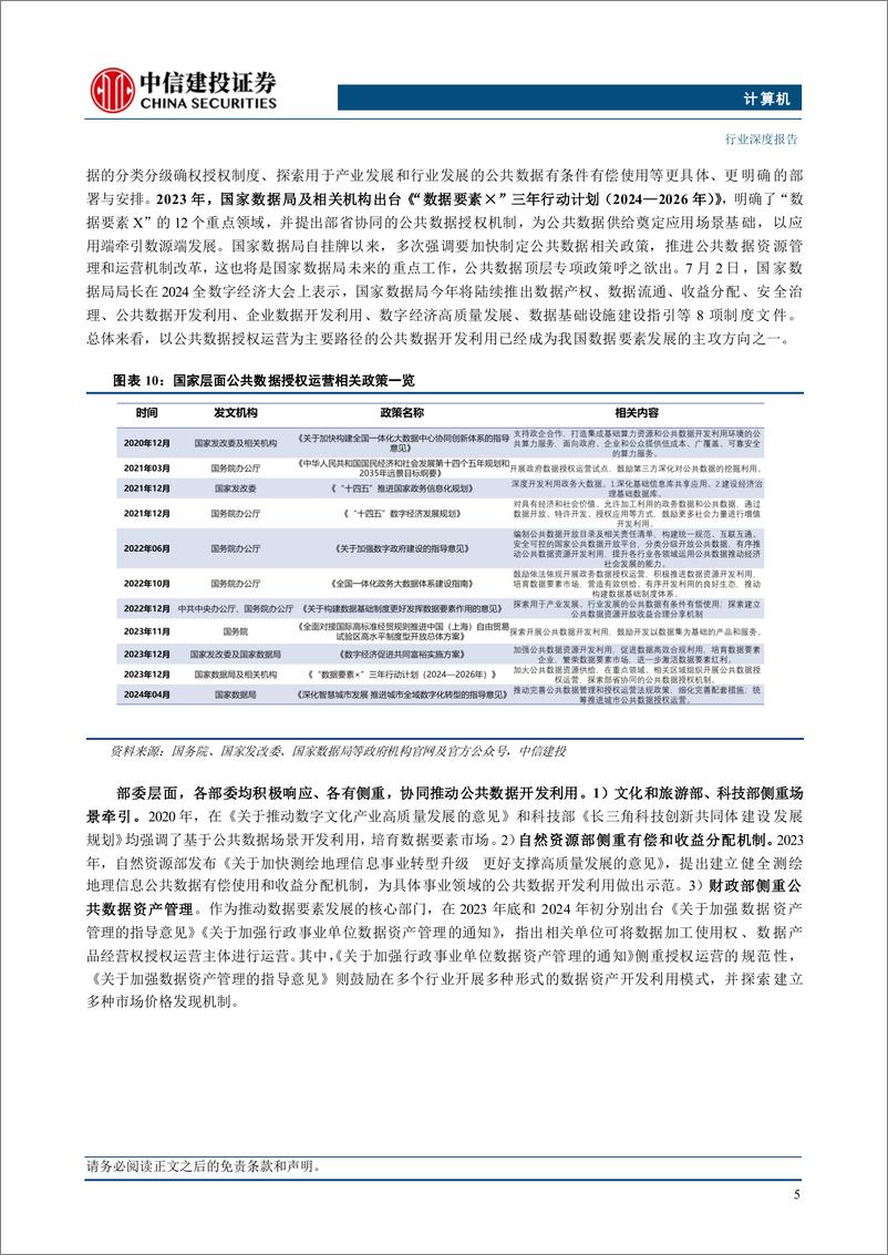 《计算机行业数据要素系列报告4：公共数据开发利用正当时，顶层政策呼之欲出-240703-中信建投-20页》 - 第7页预览图