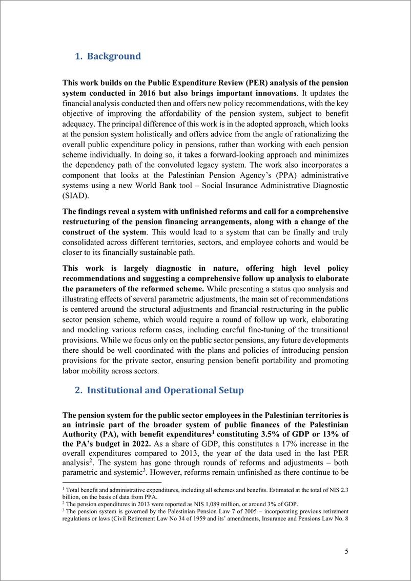 《世界银行-约旦河西岸和加沙公共支出审查-巴勒斯坦养老金制度：未完成改革的路线图（英）-2023.9-56页》 - 第6页预览图