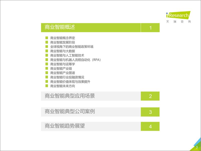 《2019年中国商业智能研究报告》 - 第3页预览图