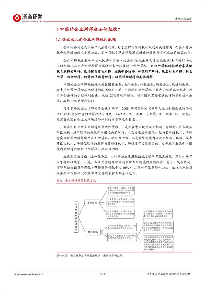 《浙商证券-新一轮财税体制改革系列研究之四：企业所得税知多少？》 - 第5页预览图