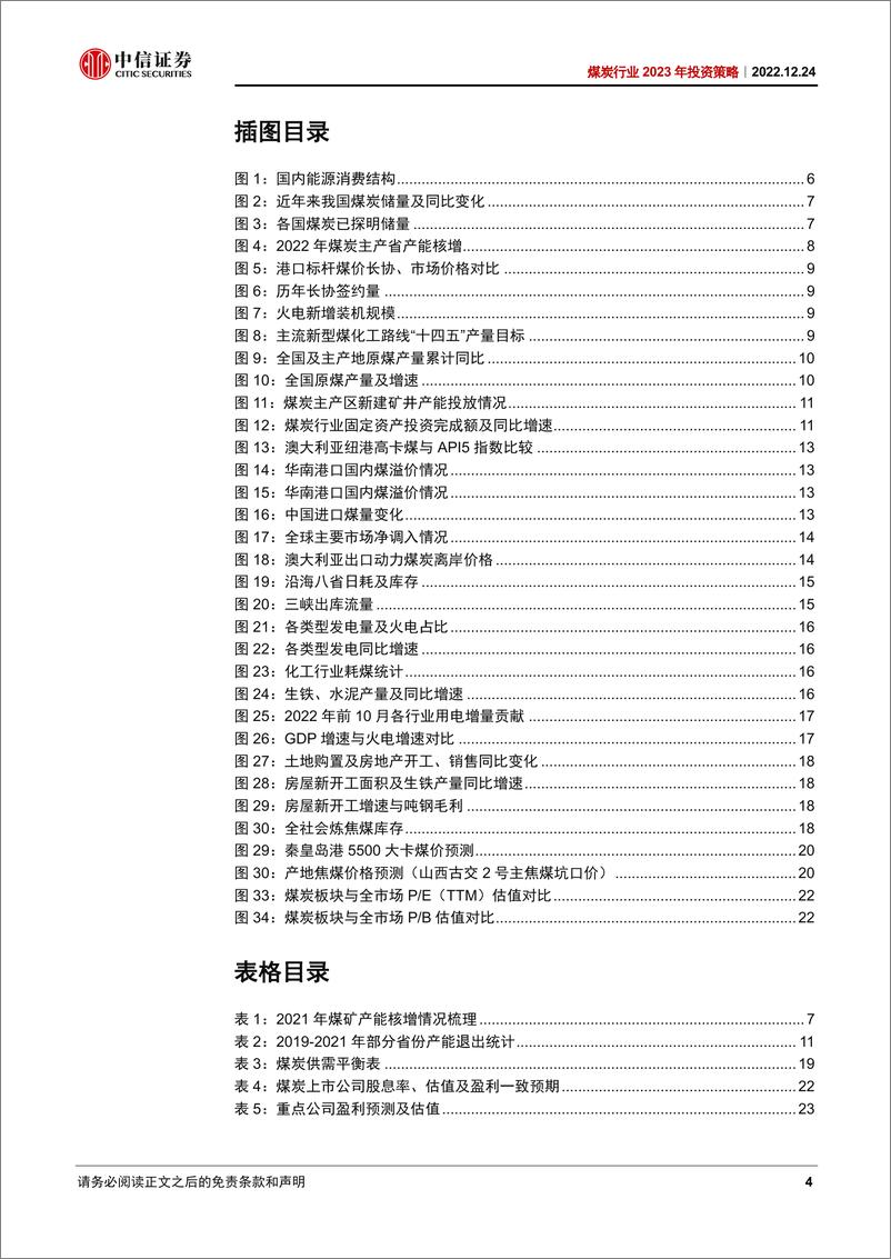 《煤炭行业2023年投资策略：需求或是关键变量，下半年景气或重新扩张-20221224-中信证券-26页》 - 第5页预览图
