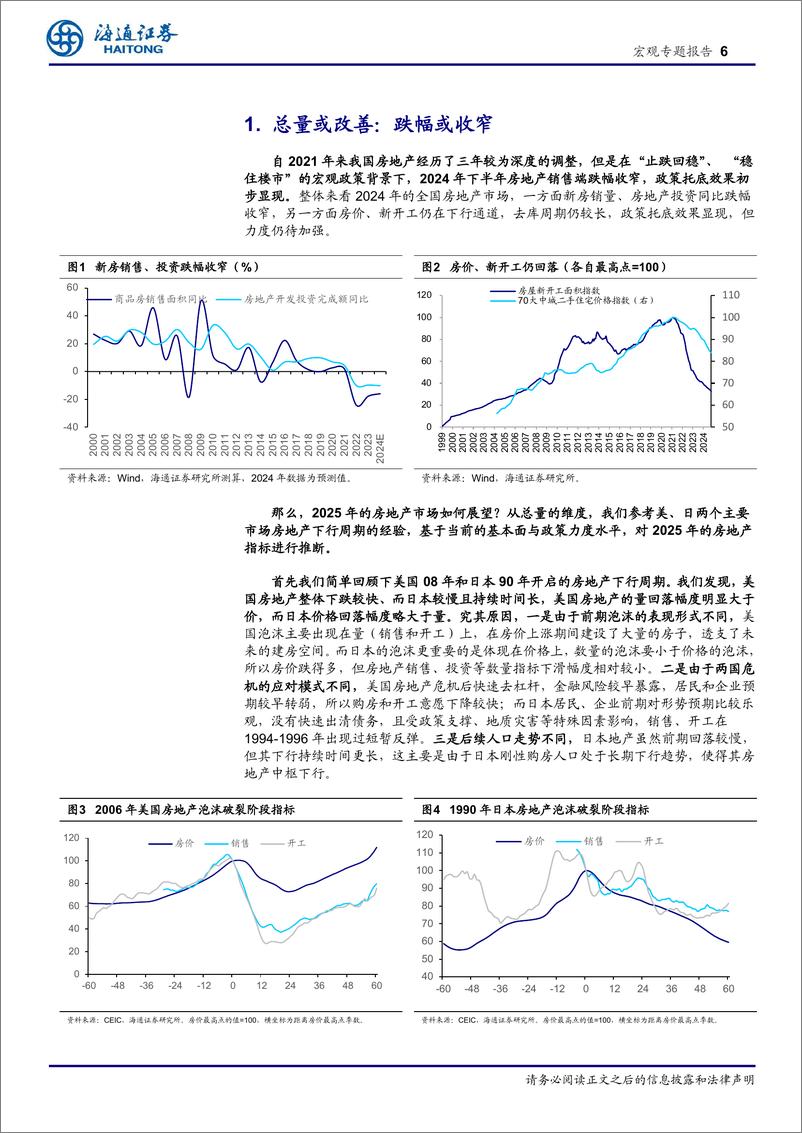 《025年宏观展望之六：房地产的量价，如何演绎？-250114-海通证券-15页》 - 第6页预览图