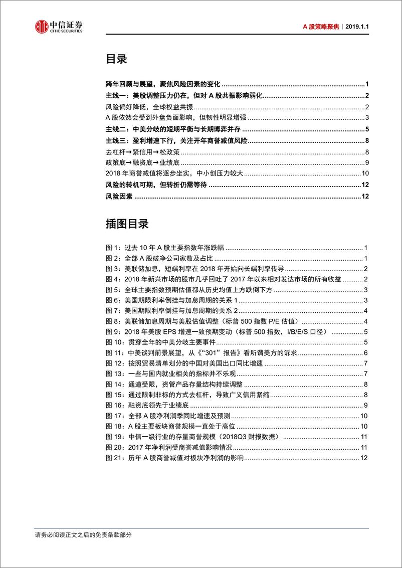 《A股策略聚焦：跨年回顾与展望，风险的变与不变-20190101-中信证券-16页》 - 第3页预览图