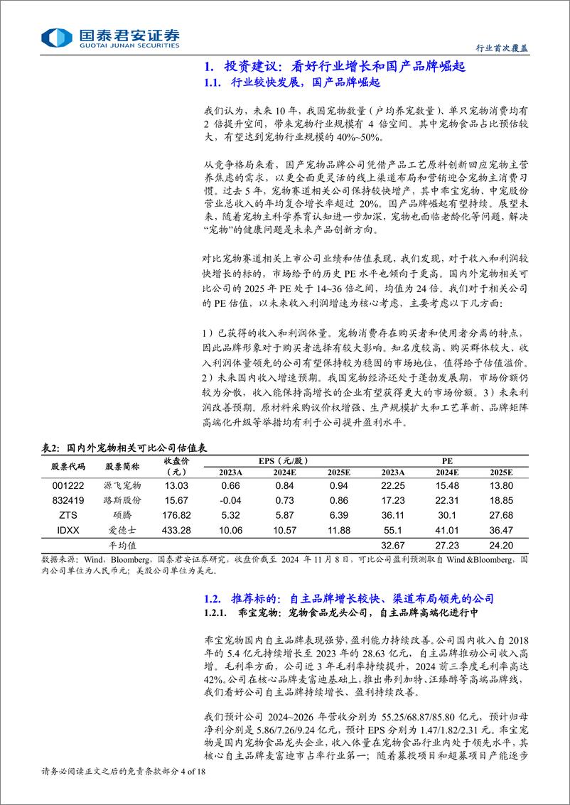 《宠物板块首次覆盖报告_宠物经济蓬勃_国产宠物品牌弯道超车》 - 第4页预览图