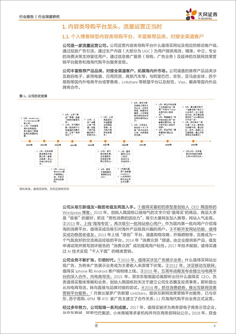 《商业贸易行业深度研究：导购电商平台龙头，UGC及IT技术建设构建护城河-20190717-天风证券-21页》 - 第5页预览图