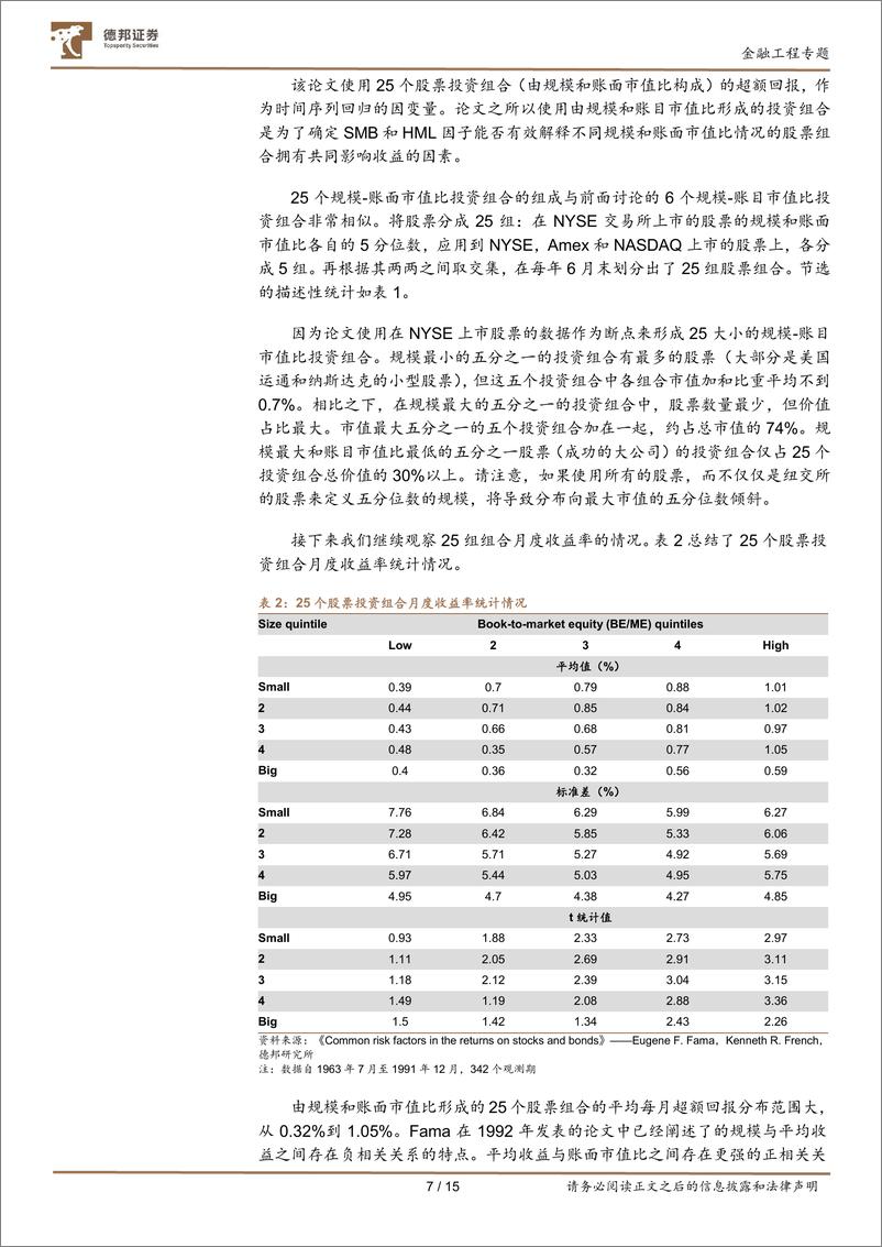 《德邦金工Fama因子模型专题一：FamFrench三因子模型问世三十周年系列之一，重温经典-20221028-德邦证券-15页》 - 第8页预览图