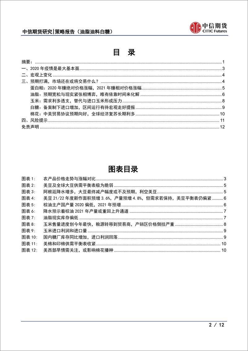 《农产品专题报告（油脂油料白糖）：预期打满后，市场还在或将交易什么？-20210210-中信期货-12页》 - 第2页预览图