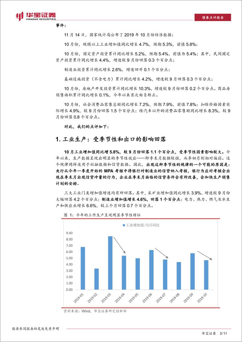 《2019年10月份经济数据点评：数据整体回落，地产“韧性”依旧-20191114-华宝证券-11页》 - 第4页预览图