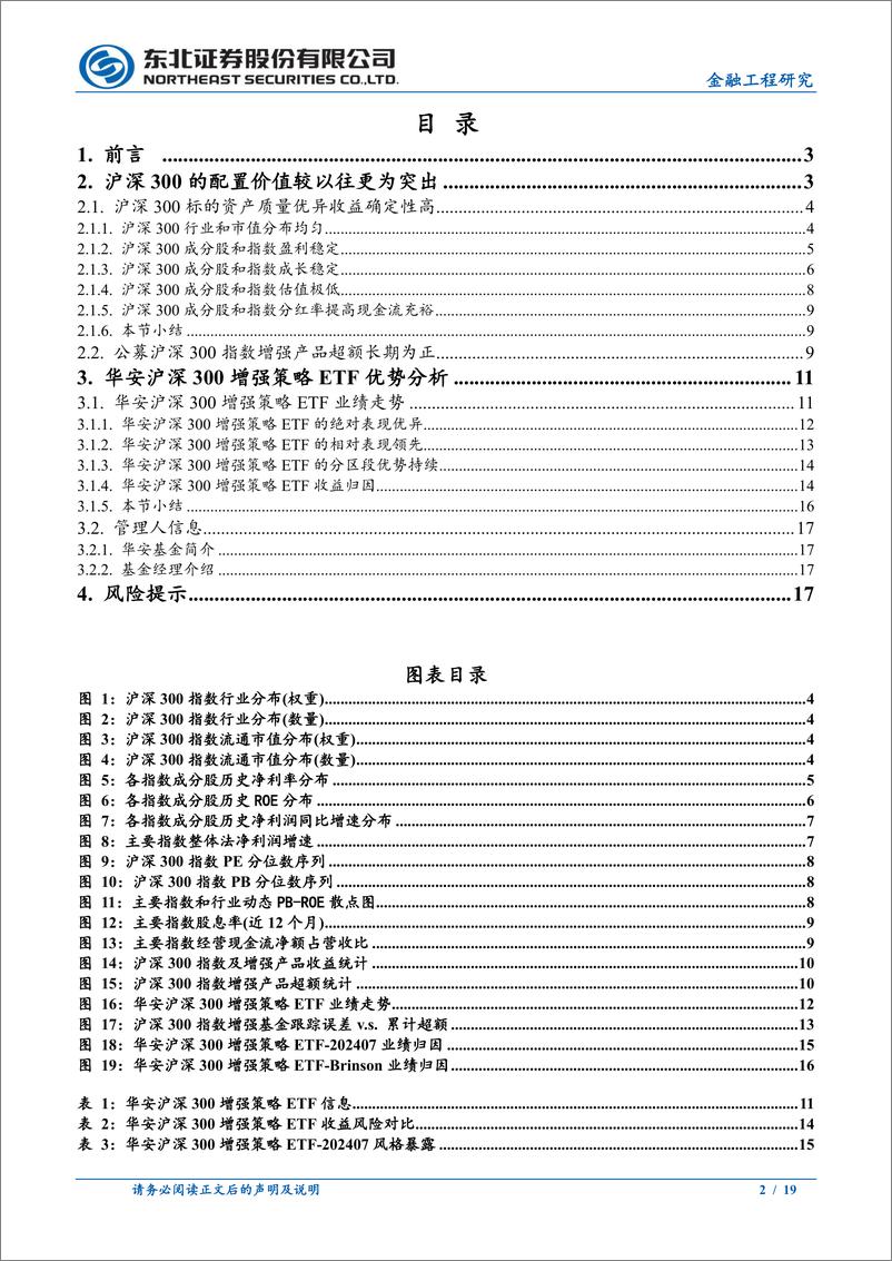 《华安沪深300增强策略ETF投资价值分析：沪深300好大高正，华安增强严快稳省-240819-东北证券-19页》 - 第2页预览图