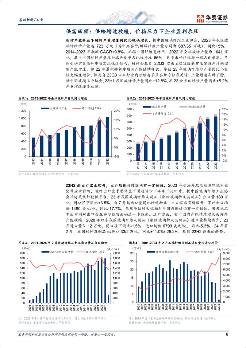 《基础材料／工业行业专题研究-重识建材之五：玻纤全成本分析框架-240409-华泰证券-37页》 - 第6页预览图