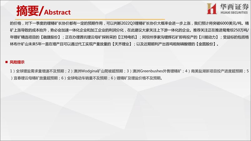 《2022年环保低碳行业：海外锂资源企业近况总结，近忧与远虑同在-20220531-华西证券-94页》 - 第5页预览图