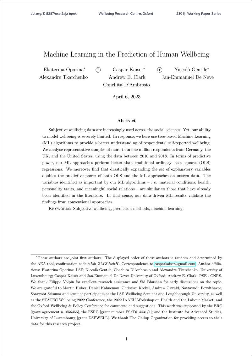 《2023年机器学习在人类幸福感预测中的应用报告_英文版_》 - 第2页预览图