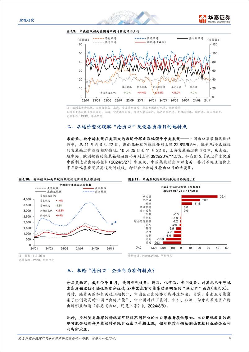 《宏观专题研究：“抢出口”周度追踪图集，美国大选后抢出口加速-241201-华泰证券-10页》 - 第4页预览图