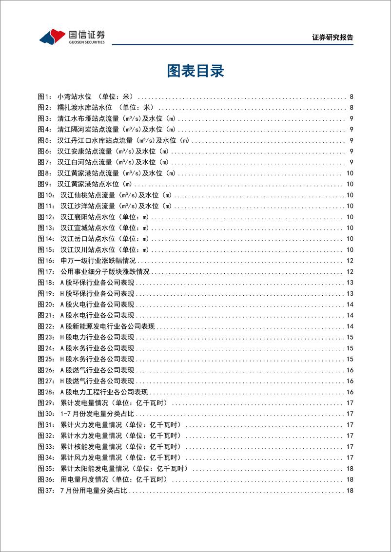 《环保公用行业2022年9月投资策略：细分板块半年报喜忧参半，云南澜沧江、湖北清江汉江站点水情监测-20220904-国信证券-33页》 - 第4页预览图