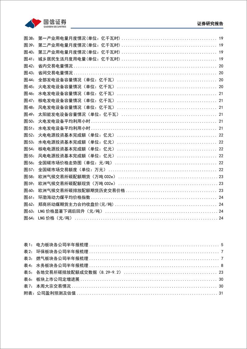 《环保公用行业2022年9月投资策略：细分板块半年报喜忧参半，云南澜沧江、湖北清江汉江站点水情监测-20220904-国信证券-33页》 - 第5页预览图